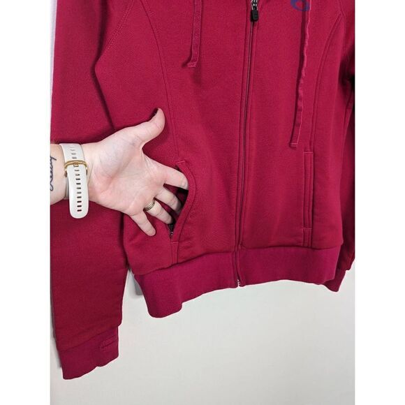 Oakley Women's Red/Pink Full Zip Hoodie Sweatshirt - Size M - Picture 3 of 9